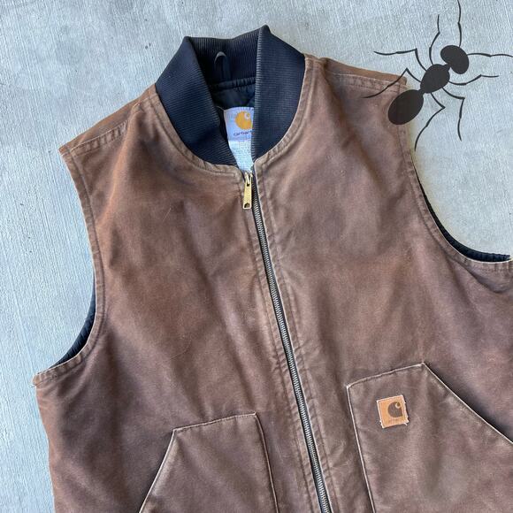 Vintage Y2K Carhartt brown faded work wear vest - Picture 2 of 6